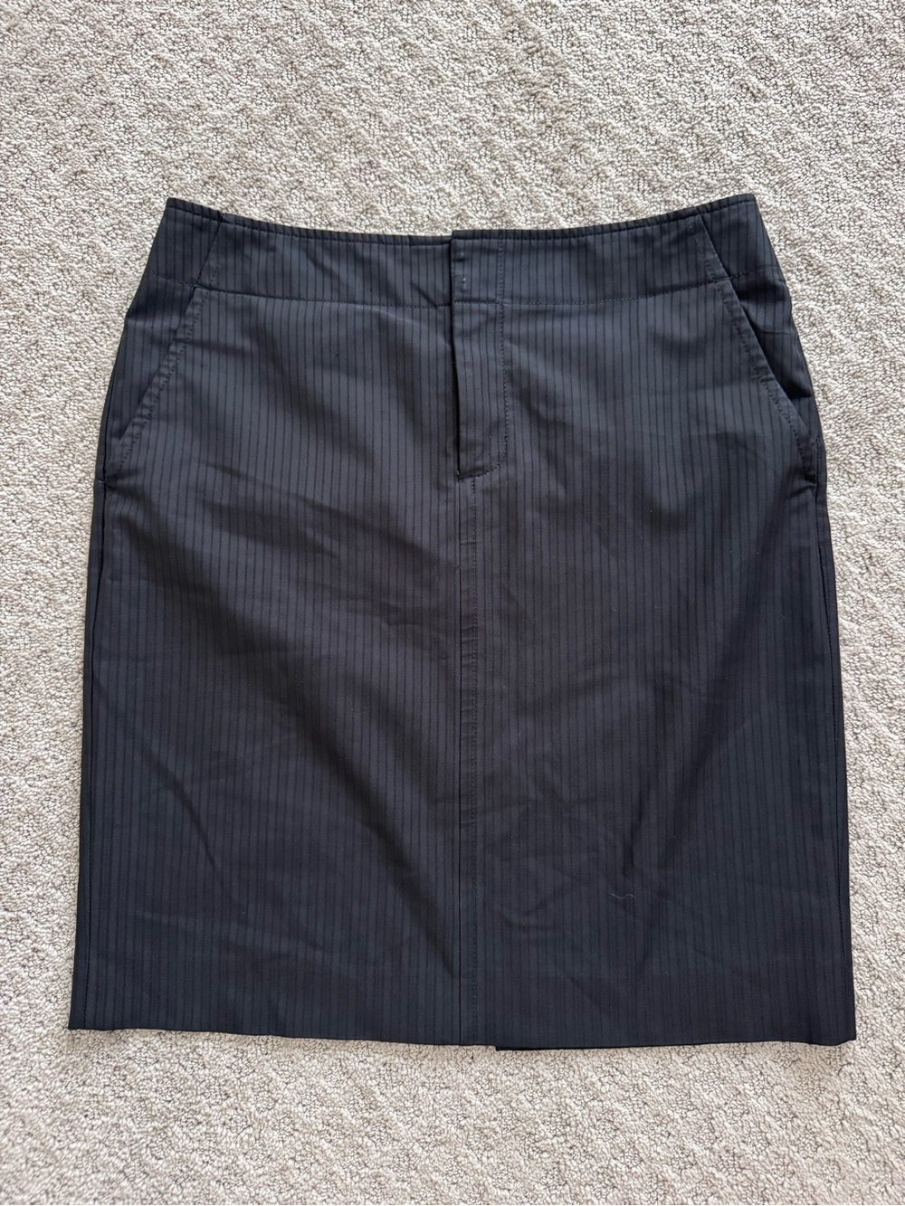 Calvin Klein Black Pinstripe Pencil Skirt